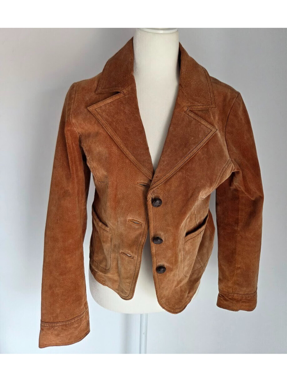 Vintage Wilsons Leather Women’s Genuine Suede Jacket Floral Lined Western Blazer
